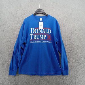 Donald Trump Shirt Mens Large Blue Make America Great MAGA‎ GOP Collectible
